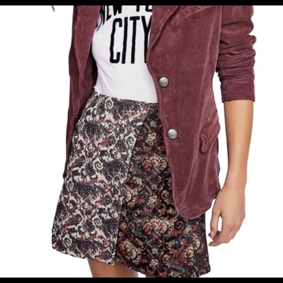 Free People Mulberry Byron Corduroy Blazer Jacket - Picture 3 of 6